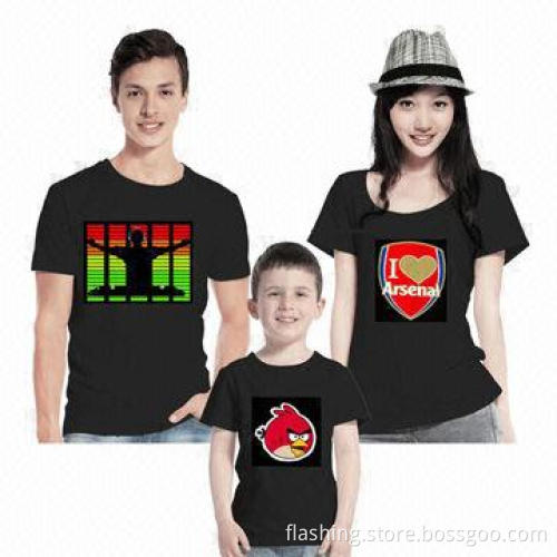 Hot-selling sound activated EL music T-shirts